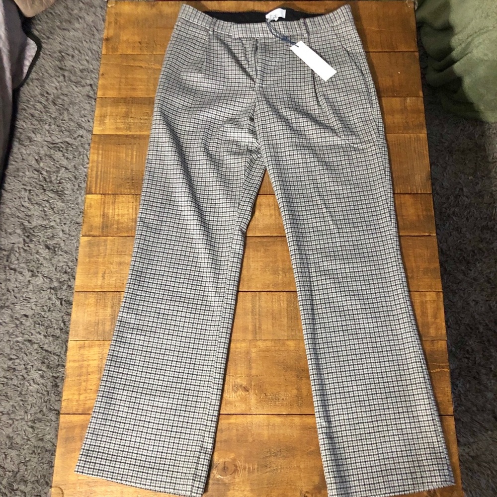 Adam Wool Houndstooth Trousers